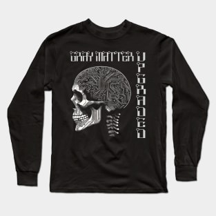 AI Circuit Board Brain Skull Long Sleeve T-Shirt